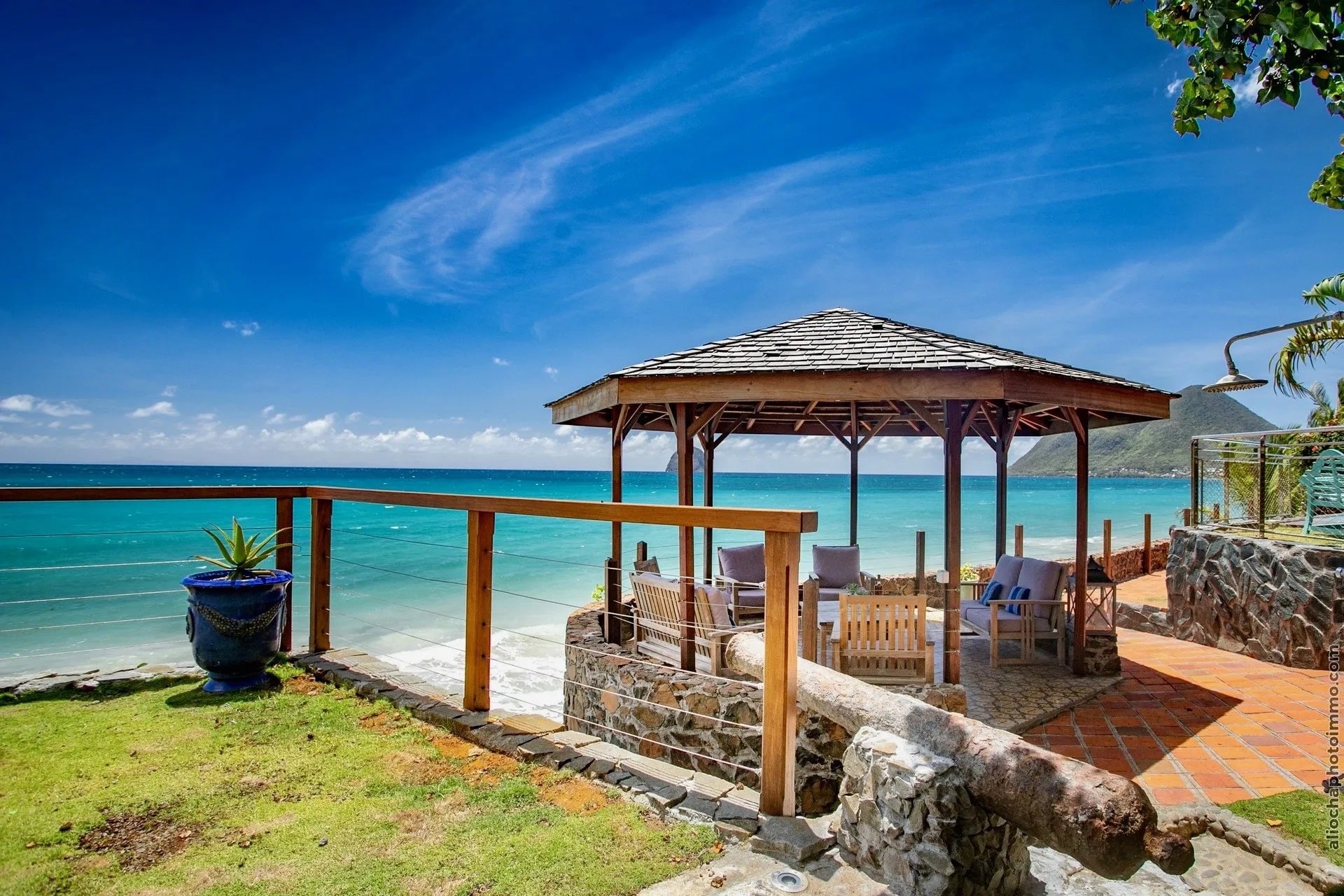 Location Villa de luxe , séjour vue sur mer, La Sirène du Diamant Martinique